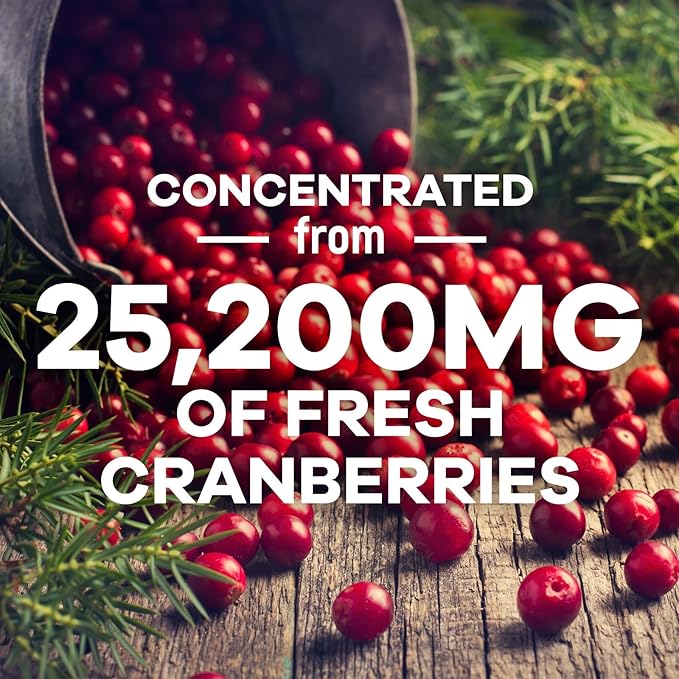 Cranberry Concentrate Extract Supplement for Women 25,200mg Formula 120 Softgels