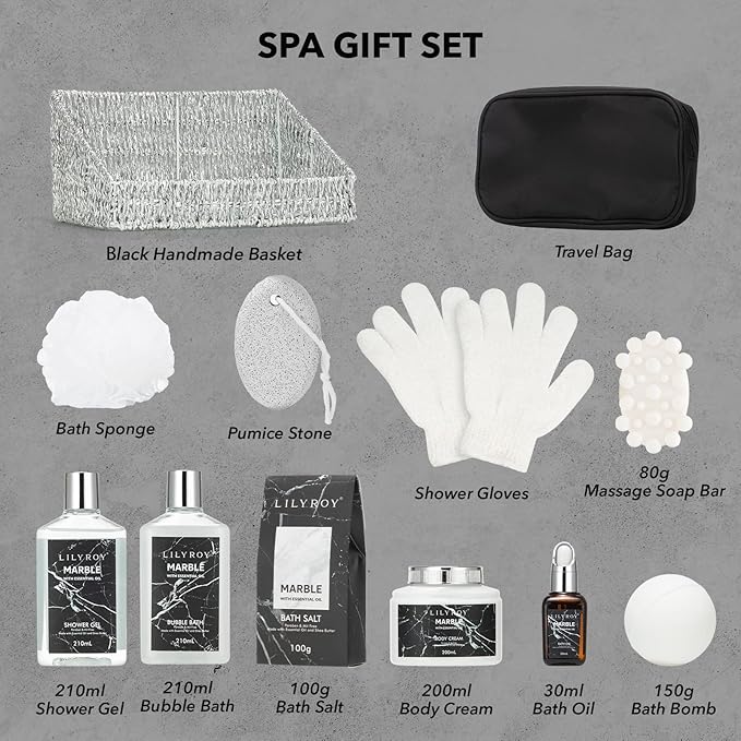 Mothers Day Gifts for Mom - 10-Piece Ultimate Bath & Body Gift Set for Women, Spa Gift Basket, Spa Collection with Bath Bomb | Father's Day, Christmas, Birthday Gifts, All Occasion Holiday Present