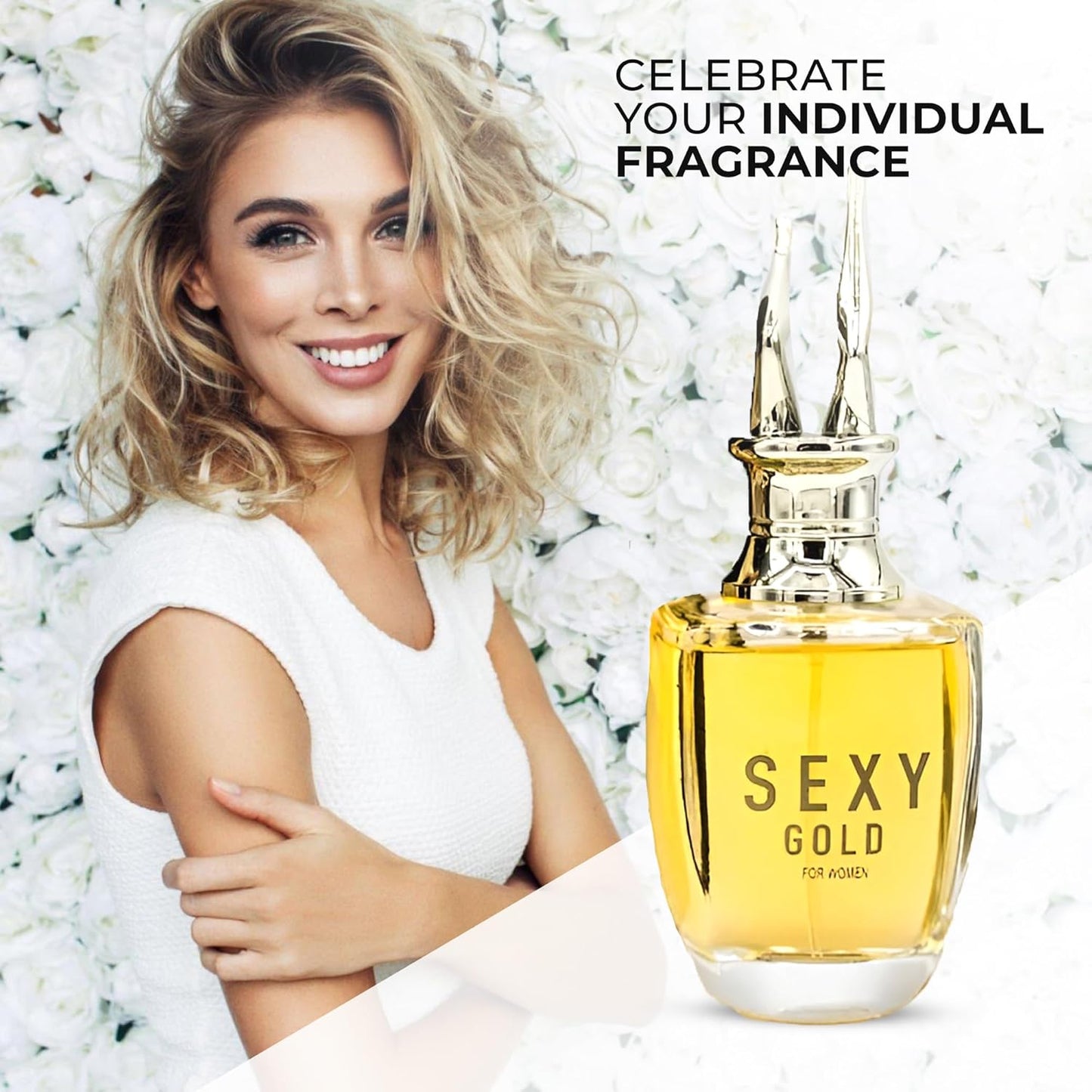Women's Perfume Combo Sexy Women&Gold Eau De Parfum Long Lasting Fragrance 3.4 Fl Oz Spray Each for Daily Used