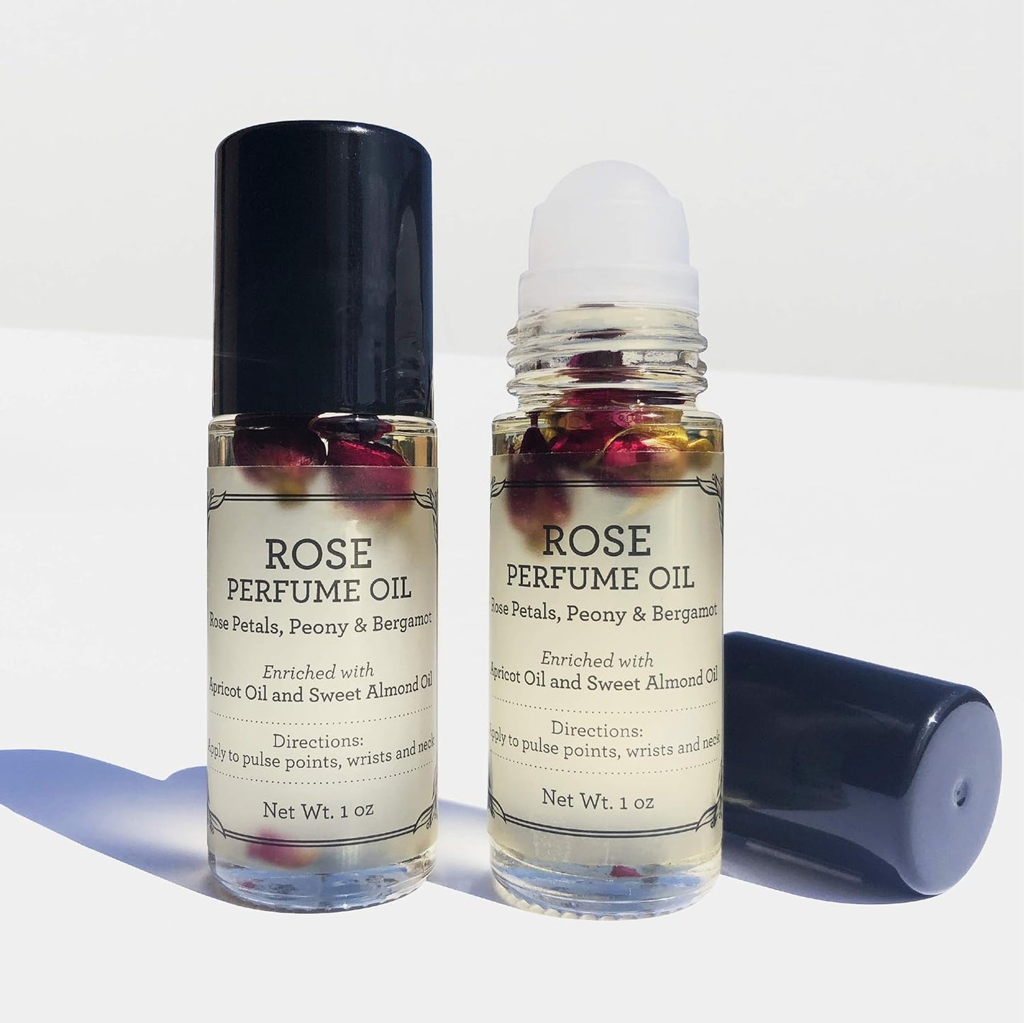 BEAUTE DE PROVENCE - Floral Rose Petals - Body Oils for Women Perfume - Day and Night Moisturizer for Dry Skin Enriched with Apricot Oil, Sweet Almond Oil, Vitamin E Fractionated Coconut Oil - 1 Fl Oz