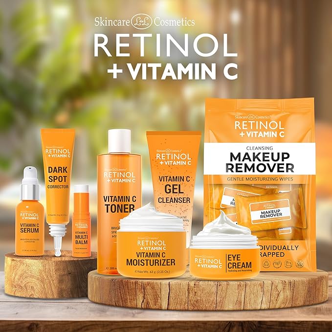 Retinol + Vitamin C Eye Cream - Anti-Aging, Dark Circle & Puffiness Treatment for Smooth, Firm Skin - Hydrating & Nourishing Formula for Sensitive Under-Eye Area