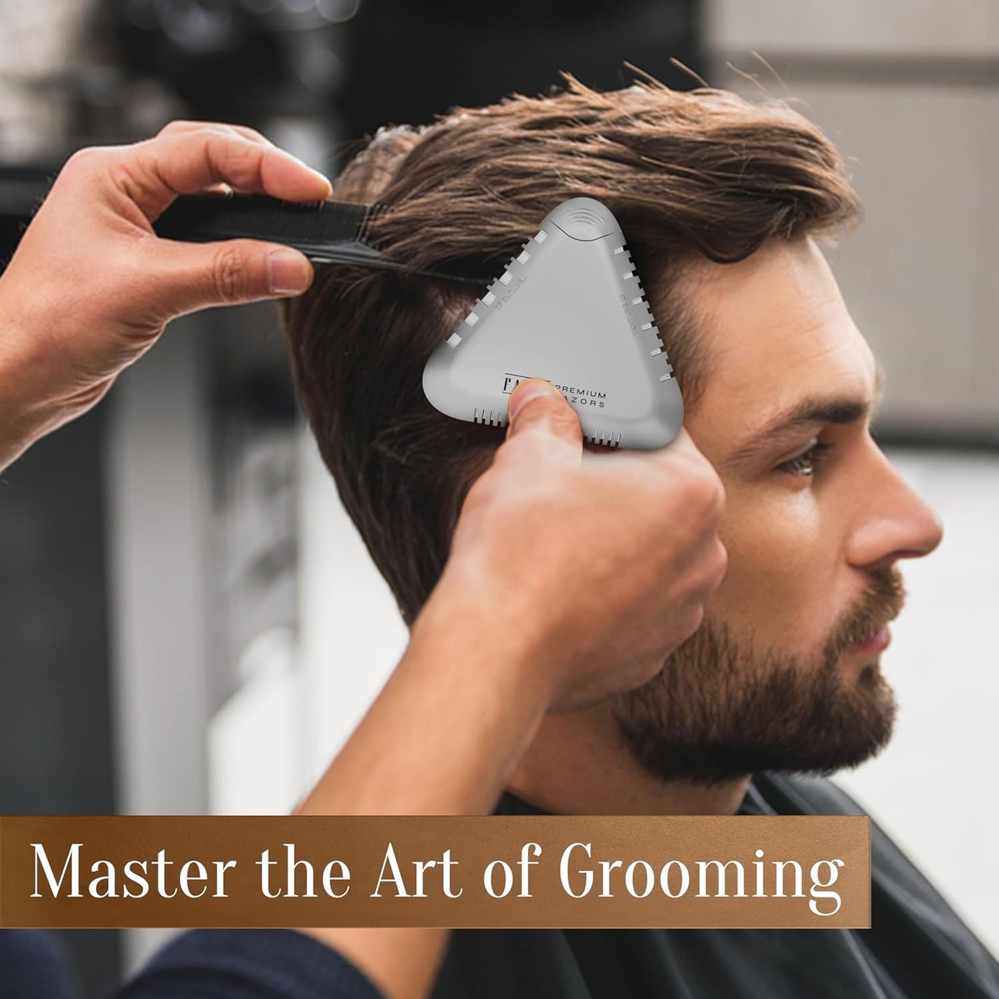 Facón Razor Comb for Hair Cutting - Professional Hair Cutting Comb Kit with 13 Replacement Blades, Double Edge Shaper for Salon & Home, Premium Styling Thinning Texturizing Split Ends Trimming Razor