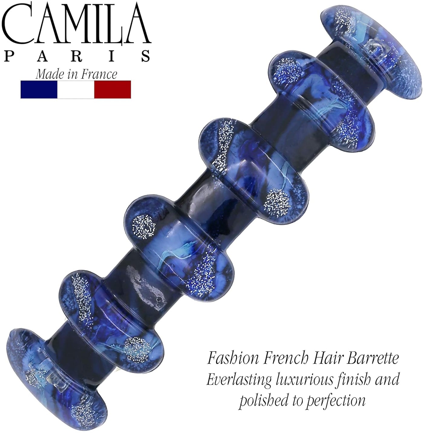Camila Paris CP3302 French Hair Barrette Clip for Girls for Thick Curly Wavy Long Hair, Strong Hold Grip Hair Clips for Women, Automatic, No Slip Durable Styling Girls Hair Accessories, Made in France