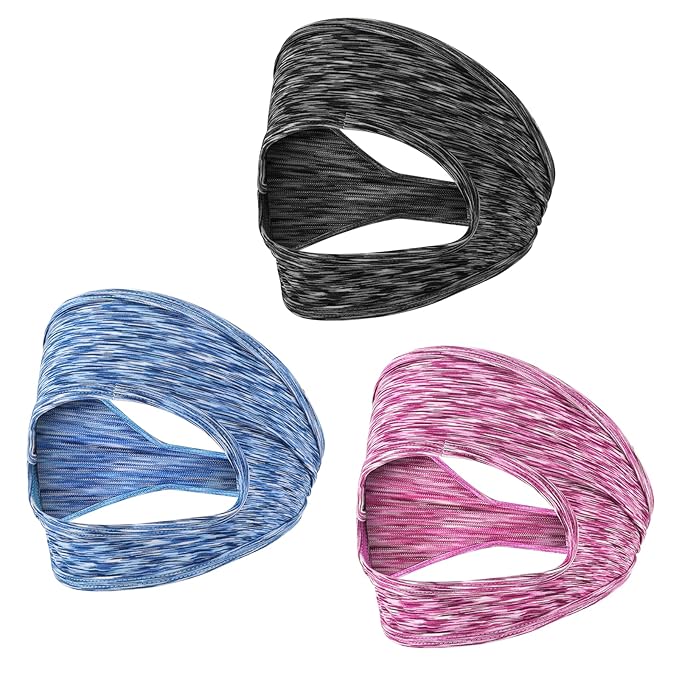 3 Pcs VR Eye Mask Breathable VR Sweat Band Adjustable Sweat Mask Comfortable Eye Face Cover Face Dry Cool VR Face Eyes Mask for Any Head Size Most VR Devices Accessories Workouts