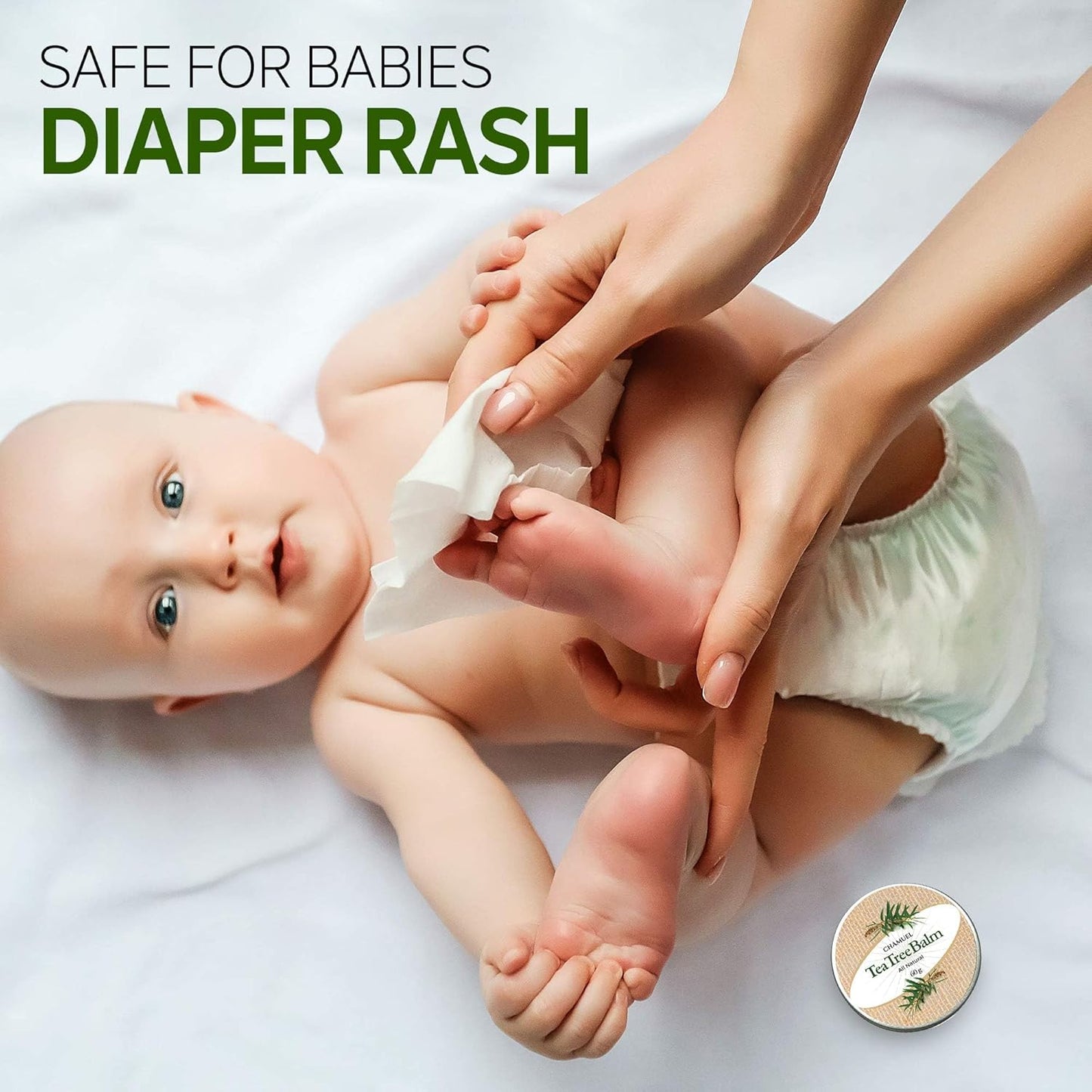 Chamuel Tea Tree Oil Balm - All Natural | Great Cream for Soothing Eczema, Psoriasis, Rashes, Jock Itch, Insect Bites, Folliculitis, Acne, Itches, Cracked Heels, Cuticles, Saddle Sores & more!