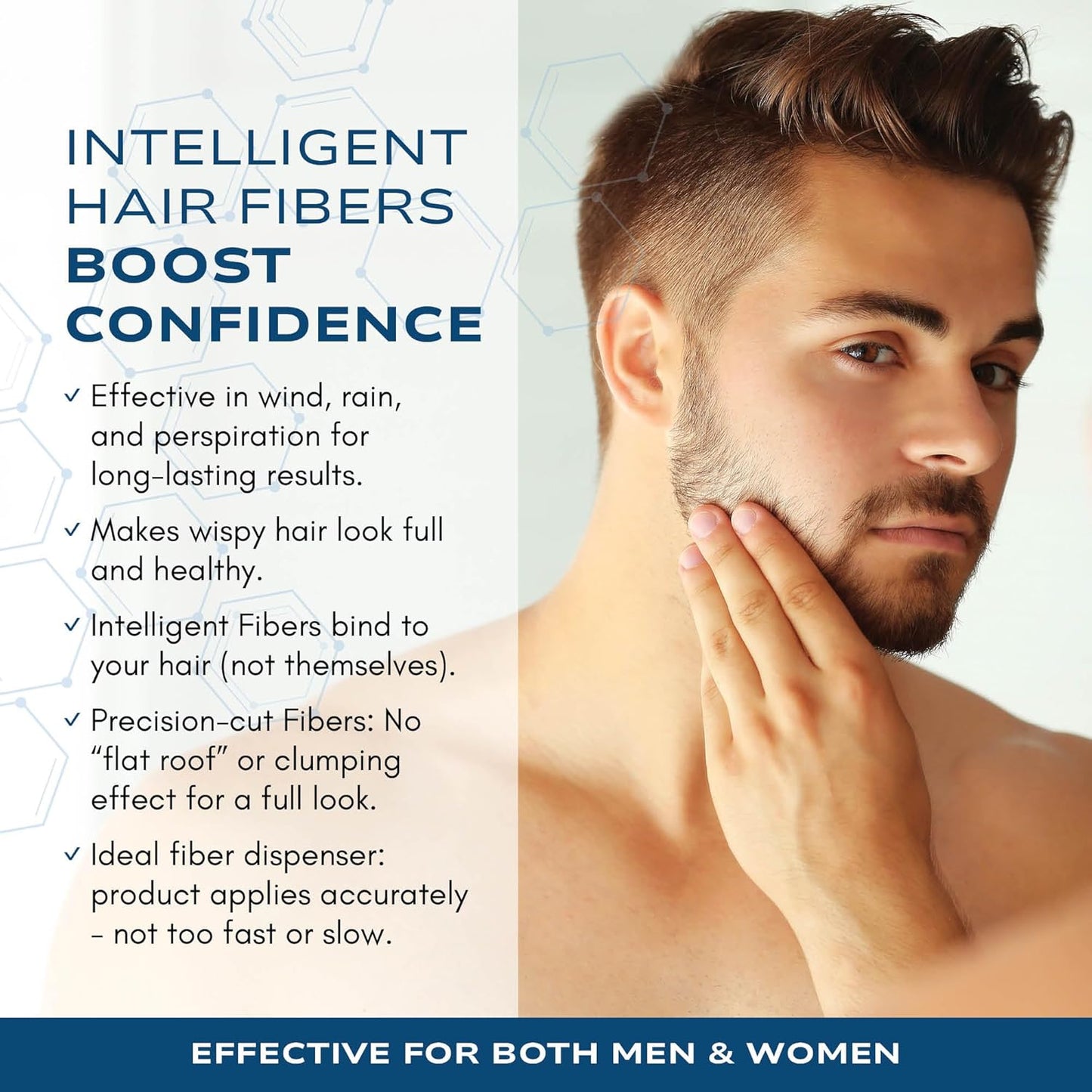 Intelligent Precision Hair-Volumizing Fibers (Light Brown) | Undetectably Fill in Thinning Hair | 6 Shades Designed For Men or Women | 27.5g