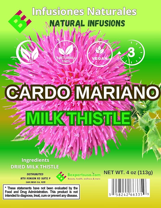 Cardo Mariano Herb Tea | Vegan | 100% Pure & Natural Cardo Marin - Milk Thistle Loose Tea 4oz (113g)