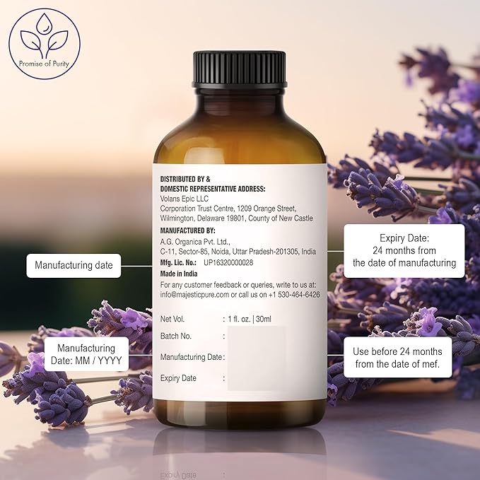MAJESTIC PURE Lavender Essential Oil | 100% Pure and Natural | Premium Grade Essential Oils for Hair Care, Home Diffusers, Skin, Aromatherapy, Massage and Humidifiers | 1 Fl Oz