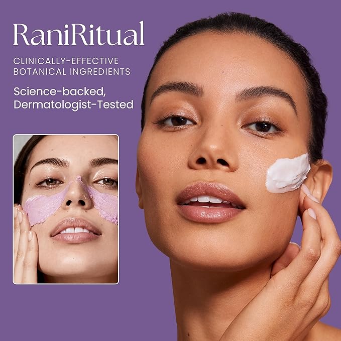 Prakti RaniRitual Daily Essentials Skincare Set with Face Cleanser, Exfoliator, Hydrating Serum and Moisturizer, Complete 4-Step Routine for Radiant Skin