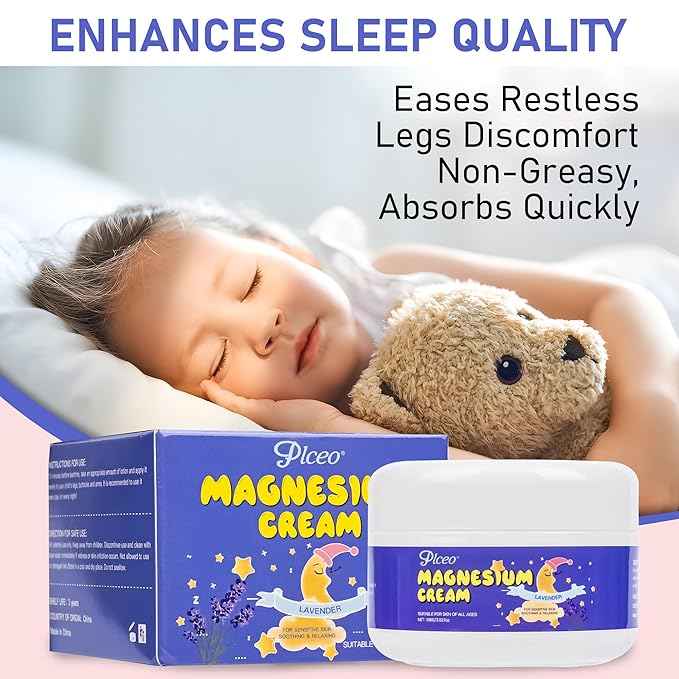 magnesium lotion for kids Sleep,Nighttime Magnesium Cream for Kids,Apply to Legs, Arms or Chest, Topical Magnesium Cream for Sleep,Lavender Calming Magnesium Oil