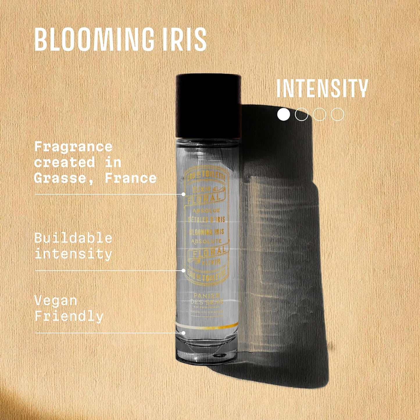 Panier des Sens - Iris Eau de Toilette 1.7 Floz - Musky & Powdery Fragrance - Daily Light Perfume for Women - Parfum Crafted in Grasse, France - Elegant Packaging Perfect Gifts for Her