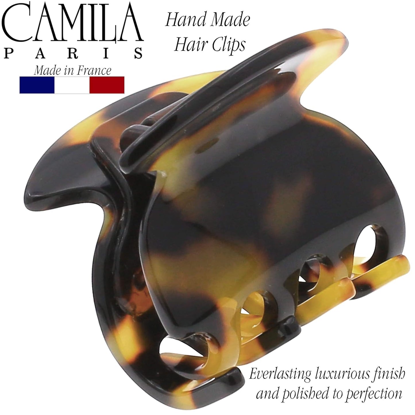 Camila Paris CP3157 French Hair Clip for Women, Handmade, Tokyo, Small Girls Hair Claw Clips Jaw, Durable Styling Hair Accessories for Women, Strong Hold No Slip Grip, Made in France