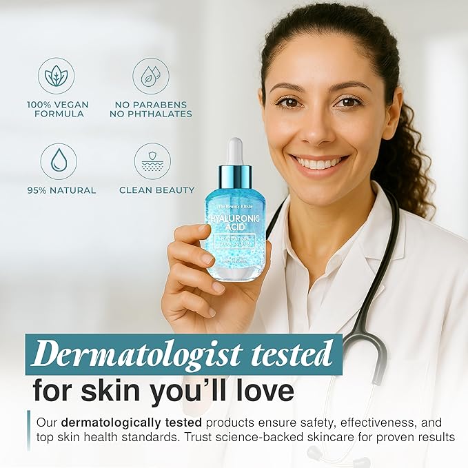 Hyaluronic Acid Serum For Face - Ultra Hydrating, Restores, Smooths & Reduces Wrinkles - Dermatologist Tested, Natural Ingredients, Clean Beauty - Korean Skin Care - 1.69 Fl. Oz