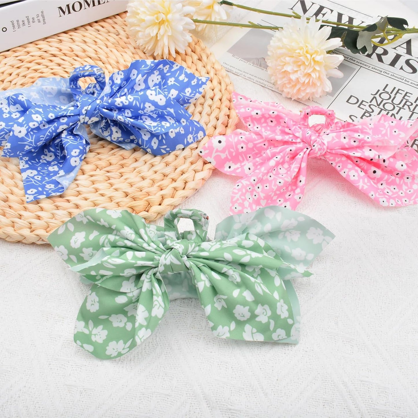 Bow Claw Clips Bow Hair Clips 3PC Big Hair Bows for Women Butterfly Styling Large Hair Clips for Thick Hair for Girls Hair Accessories for Teen