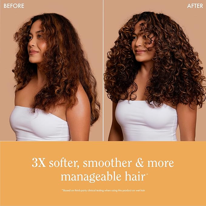 Rizos Curls Heat Protection Multivitamin Leave-In, Protects Up to 450°F, Reduces Frizz, Repairs Hair with Vitamins & Amino Acids, Adds Natural Shine