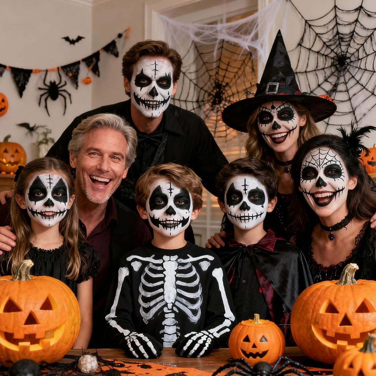 MEICOLY 3Pcs Black Face Body Paint Stick,Face Paint for Cat Halloween Zombie Skull Skeleton Clown Cosplay Makeup,Body Paint for Adults and Kids,Waterproof Eye Black Baseball/Softball/Football