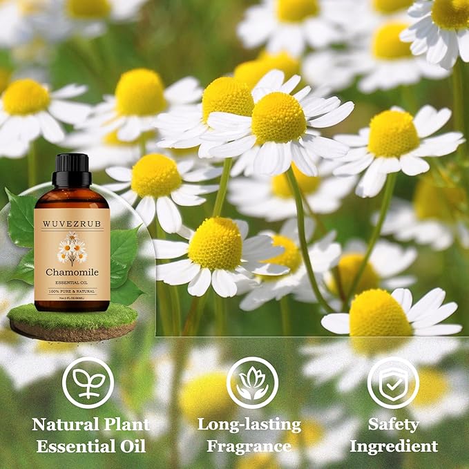 Chamomile Essential Oils 60ML, Pure Chamomile Essential Oil for Aromatherapy Diffuser - 2 Fl Oz