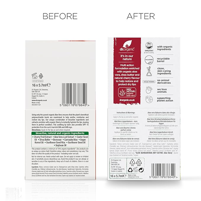 Organic Docotr Aloe Vera Cherry Lip Balm