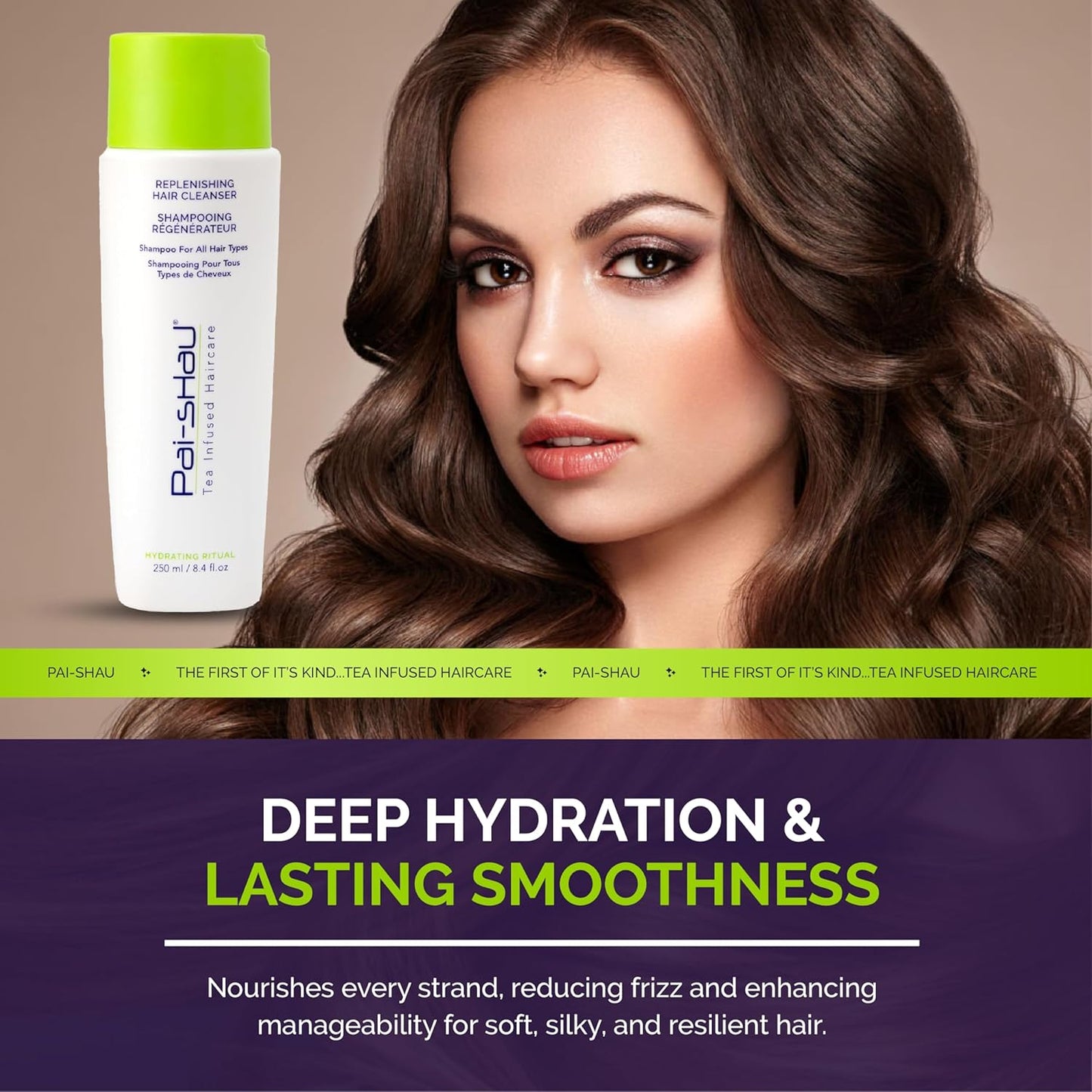 Pai-Shau Replenishing Cleanser and Conditioner Set - Hydrating Shampoo and Conditioner for All Hair Types - 2x250ml