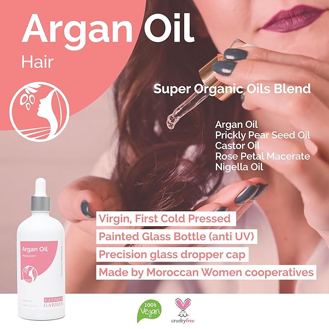 Fatima's Garden Hair Serum - With Argan & Vitamin E, Hair Repair, 100ml