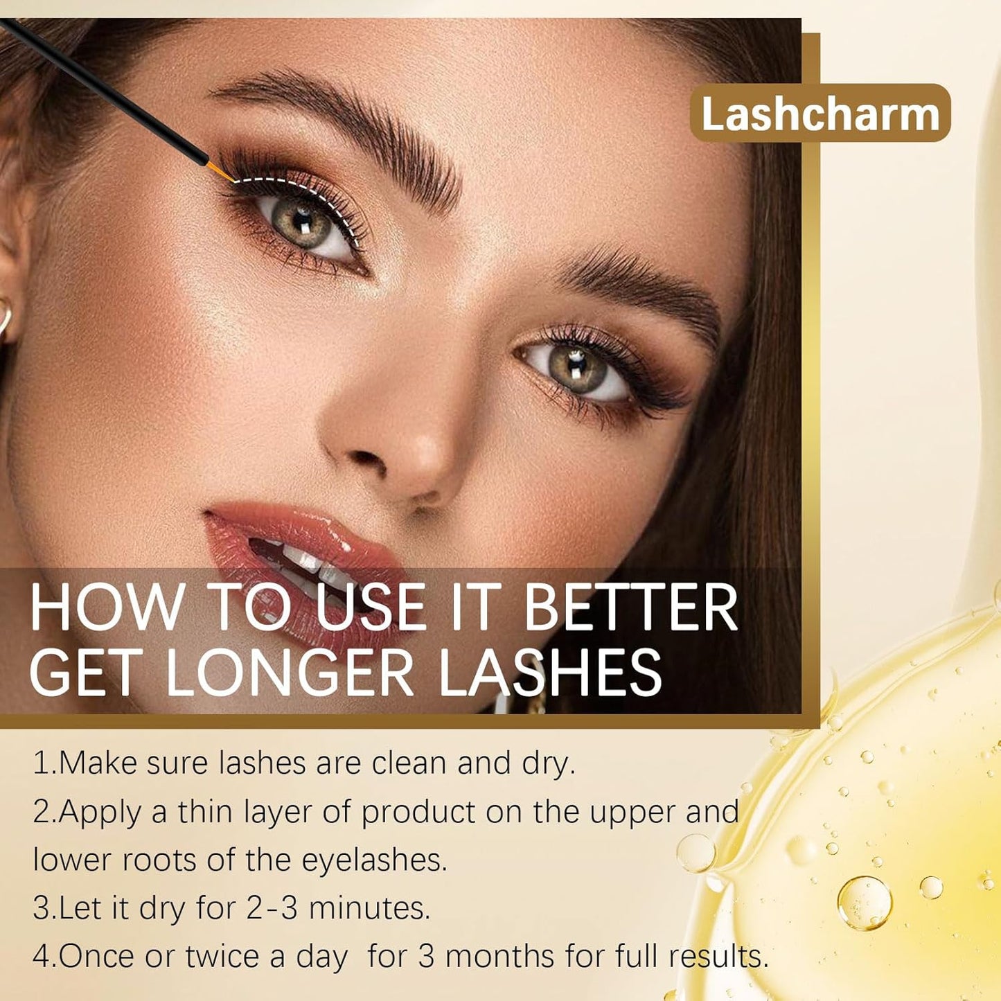 Eyelash growth serum and thickness 5mL,Eyelash serum to Grow lashes-Volumizing Lash Serum for Eyelash Growth Longer-Thicker Enhancing With Natural Formula,Vegan & Cruelty-Free for Sensitive Eyes