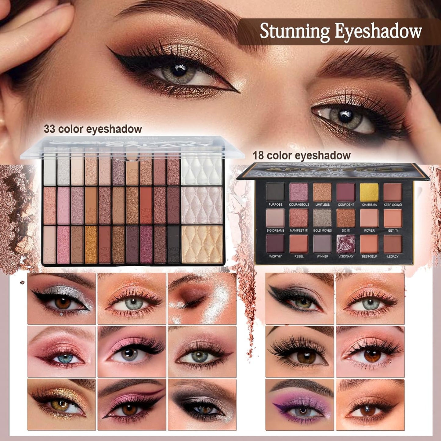 All in One Makeup Kit for Women Full Kit, Makeup Gift Set for Girls & Teen, Travel Makeup Set, Professional Makeup Kit Includes Kit Eyeshadow Lipstick Brow Pencil Eyeliner Brush Set (set1)