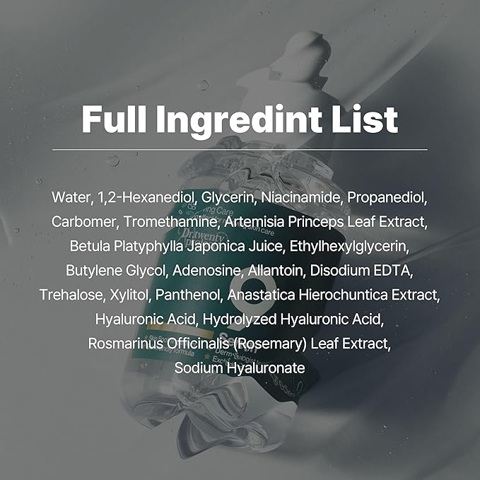 Dr.twentyproject 9 Serum for Calming, Hydrating, and Barrier-Strengthening with Mugwort Extract for Sensitive Skin - Redness-Reducing, Glowing, Deep Moisturizing - Korean Skin Care (50ml / 1.69 fl oz)