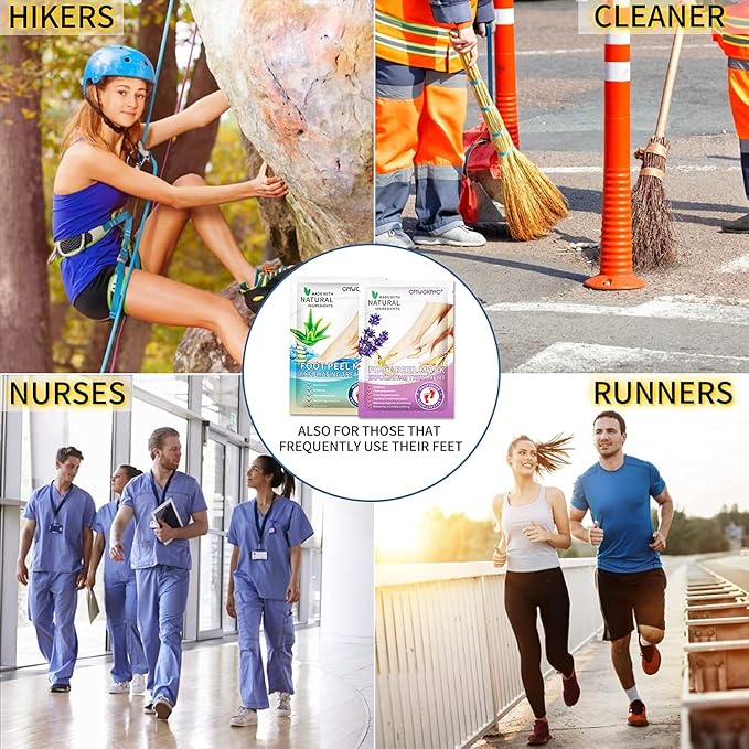 5 Pack Foot Peeling Mask,Exfoliator Peel Off Calluses Dead Skin Callus Remover,Foot Mask for Dry Cracked Feet,Foot Peel Mask for Men and Women Feet Peeling Mask for Mothers Day Gifts