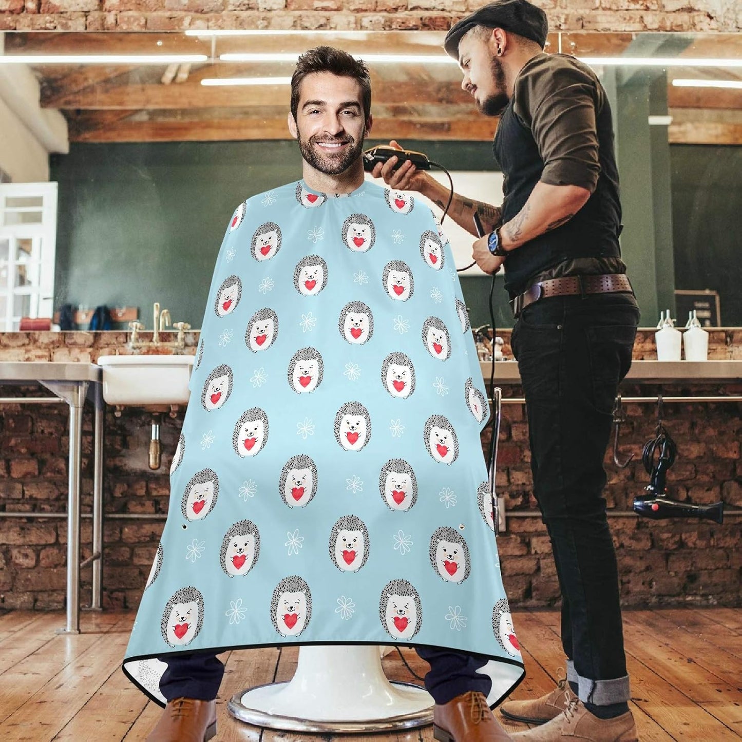 visesunny Professional Barber Cape Polyester Hair Cutting Salon Cape Apron Anti-Static Beard Bib