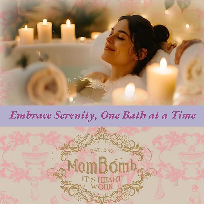Mom Bomb Sparkling Snow Bath Soaks: Indulge in 3 lbs of Serenity for Baths, Showers, and Foot Treatments