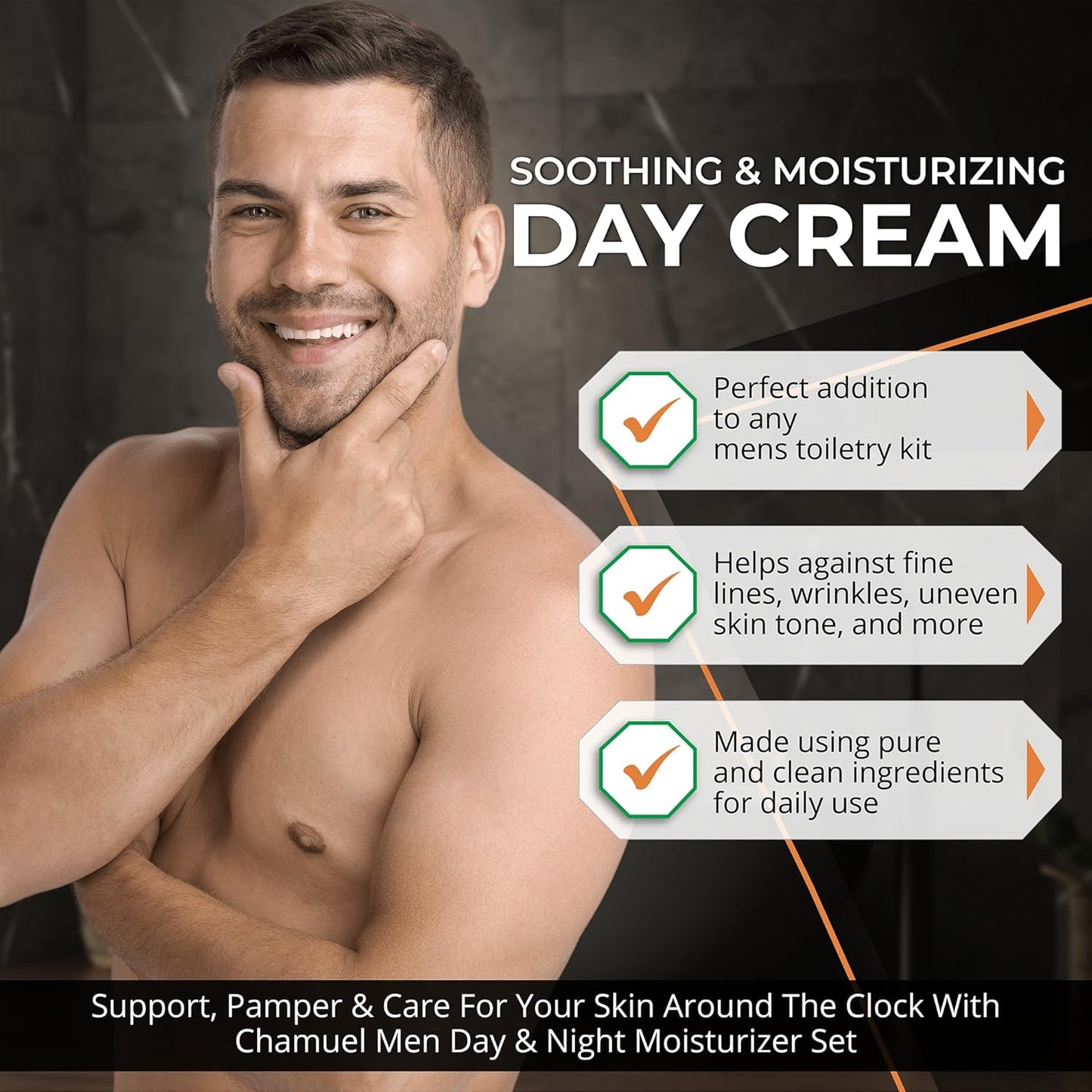 Day, Night Skincare Set for Men, Includes Anti-aging Post Shave Moisturizer + Night Moisturizer includes Retinol, The Essential Kit for Day, Night Skincare, Organic Key Ingredients