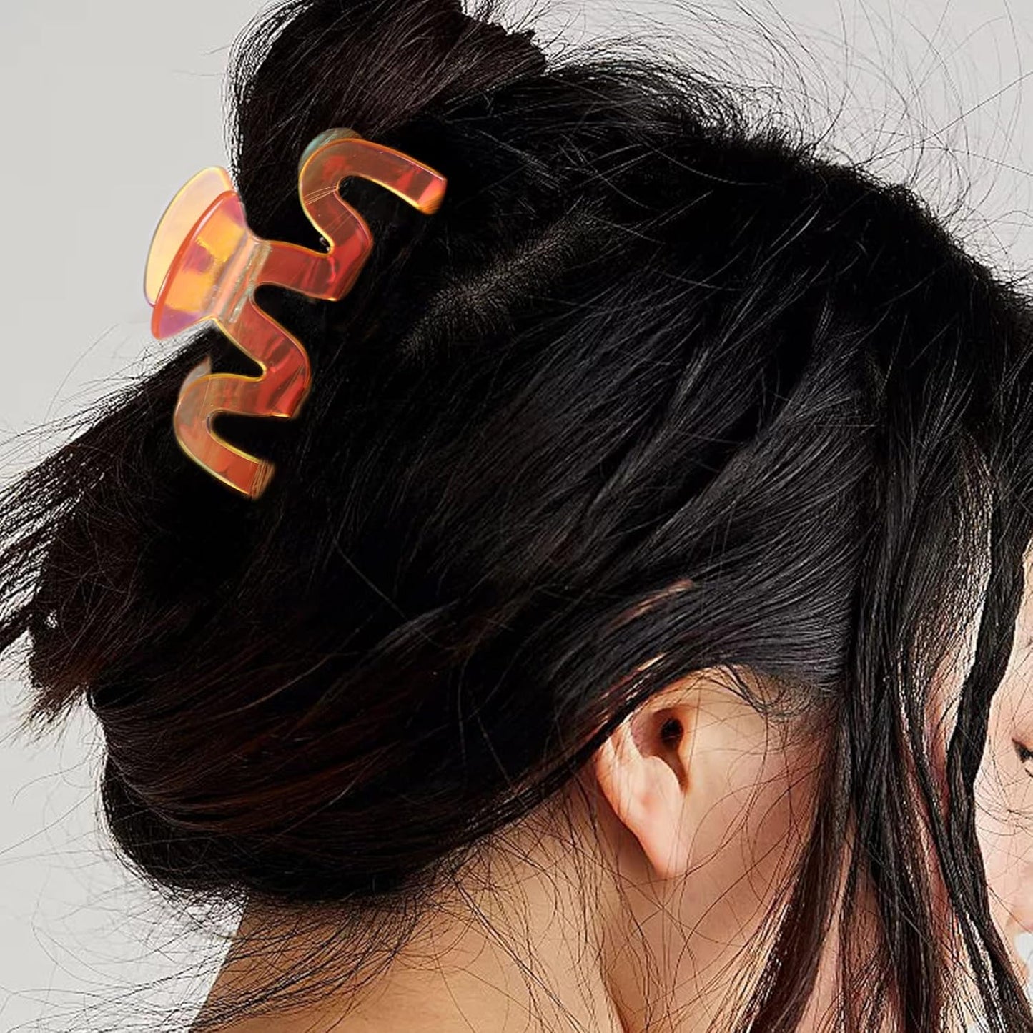 Hair Claw Clips - 3.35 in Hair Clip for Women Thick Hair -Accessories for Women and Girls - 3Pcs Nonslip Claw Clip for Women (Multi-colored6)