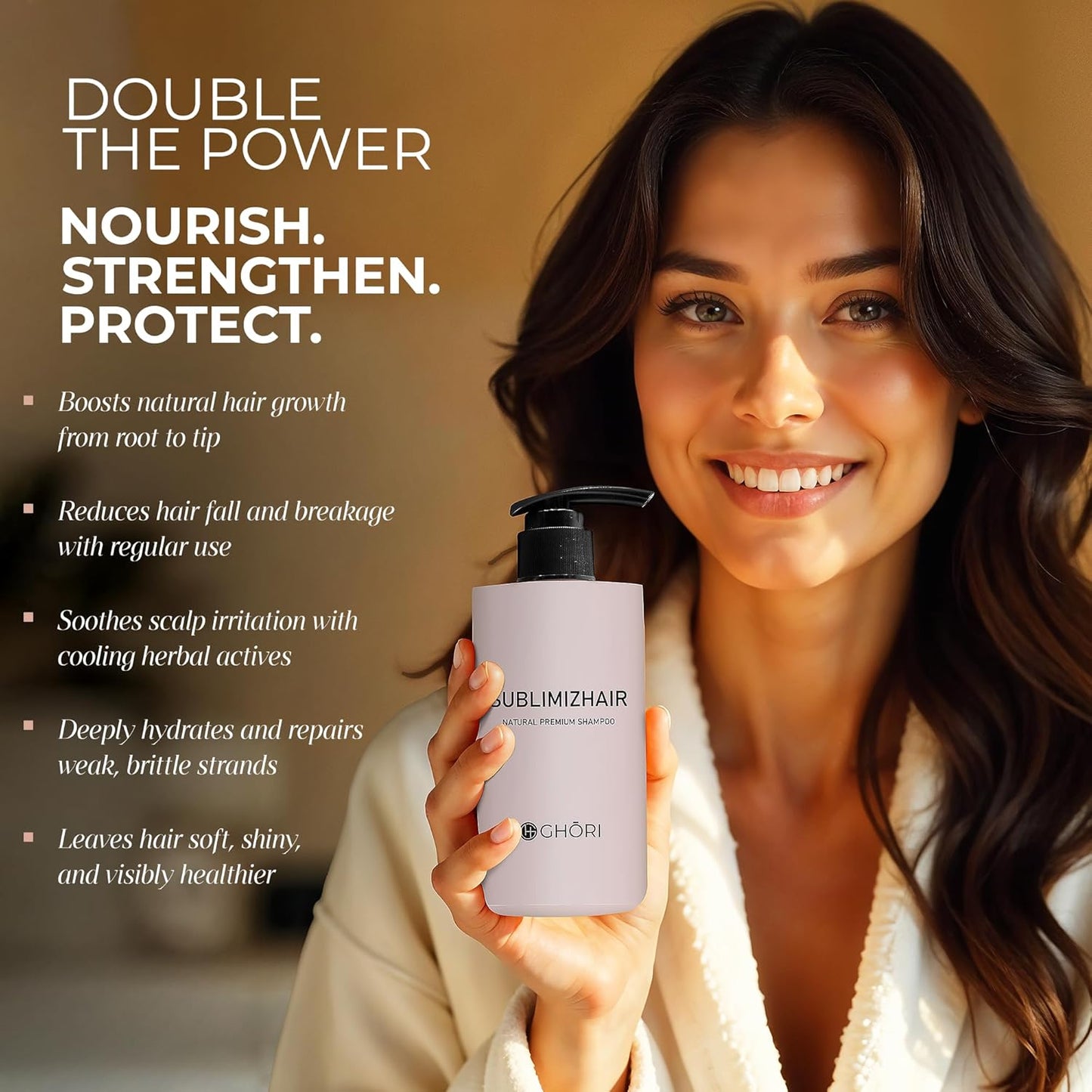 Sublimizhair Herbal Premium Shampoo & Conditioner for Silky Smooth Hair | Detangles, Strengthens Damaged Strands | Deep Hydration & Frizz Control, Nourishing | Sulphate-Free, 500ml/16.9 fl oz