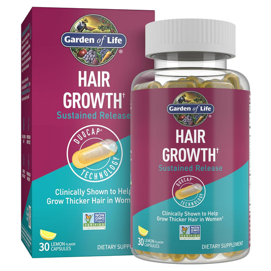 Garden of Life Hair Growth DuoCaps for Women and Men, 30ct