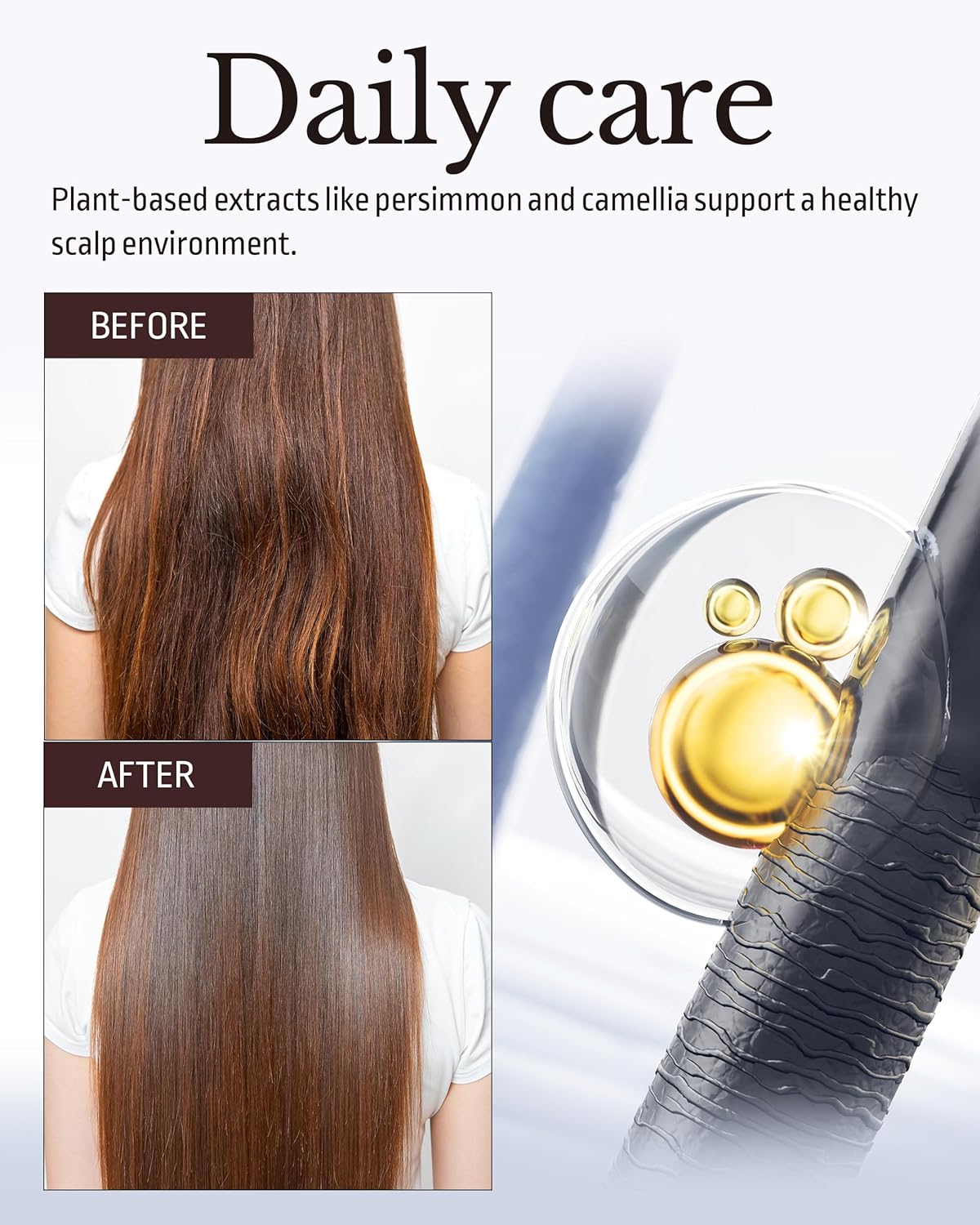 Milk Protein Intensive Shampoo - Korean Volumizing and Hair Loss Relief Perfume Shampoo for Damaged Hair - Refreshing & Sweet Floral Scent - pH5.5 Scalp Purifying, 16.9 fl.oz.