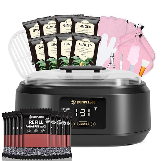 Paraffin Wax Machine for Hand and Feet - 3500ml Hot Wax Hand Wax Machine with 18 Pcs Paraffin Bath Wax, Foot Wax Paraffin Foot Care Kit, Hand Wax Machine, Smooth and Moisturize Hands