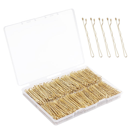 Bobby Pins Blonde Hair, 500 Pcs Blonde Bobby Pins, 2 Inch Premium Bobby Pin, Secure Hold Bobby Pins with store box, Hair Pins for Women and Girls
