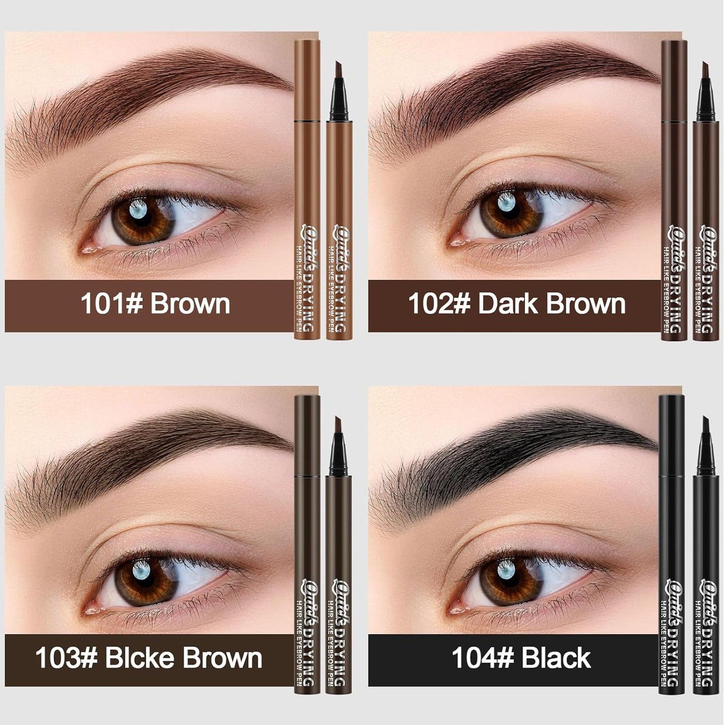 Waterproof Eyebrow Pen，Long Lasting Eyebrow Pencil，Creates Hair-Like, Natural-Looking, 3D Eyebrows,Eye Brow Makeup Pen for Women