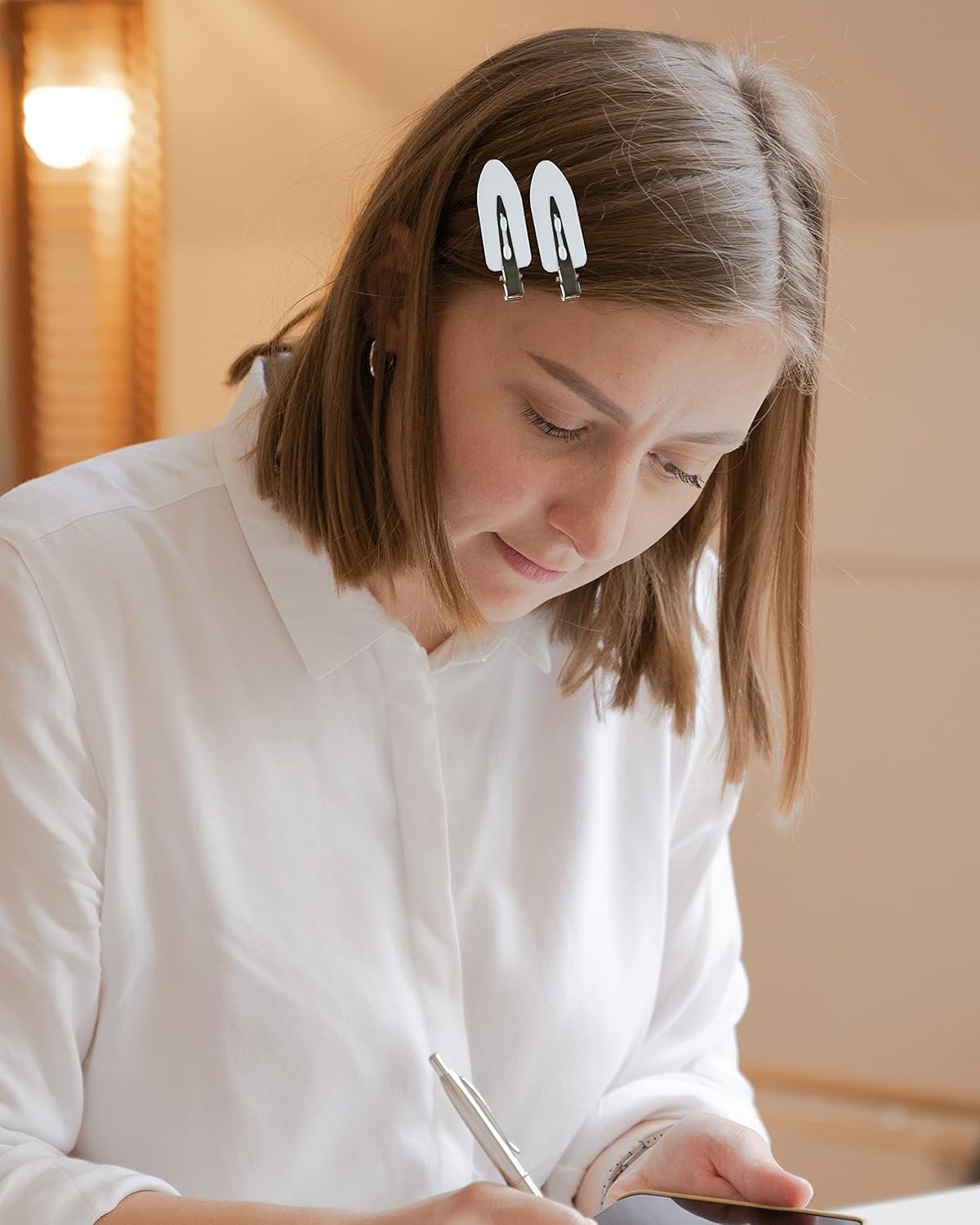 No Bend Hair Clips - 60 Pcs Creaseless Clips for Sectioning, 2.3in Makeup Styling Clips in 3 Colors