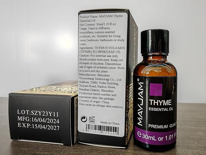 Essential Oil, Thyme Oil 1.01FL.OZ - Thyme Essential Oils for Diffusers for Home, Soap Candle Making Scents - 30ML
