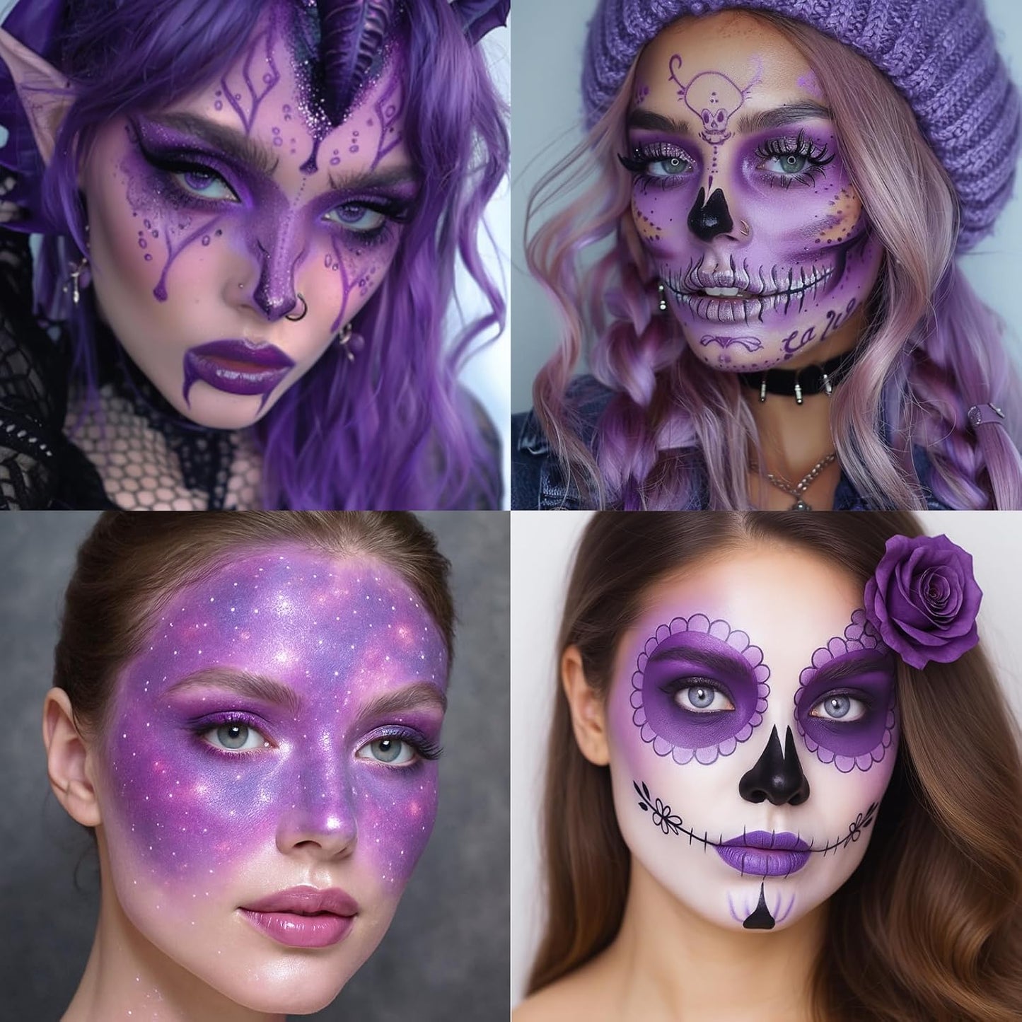 BOBISUKA Purple Face Body Paint Stick, Sports Eye Black for Baseball Football Softball – Waterproof Face Painting for Witch Sorcerer Galaxy Halloween SFX Makeup Cosplay