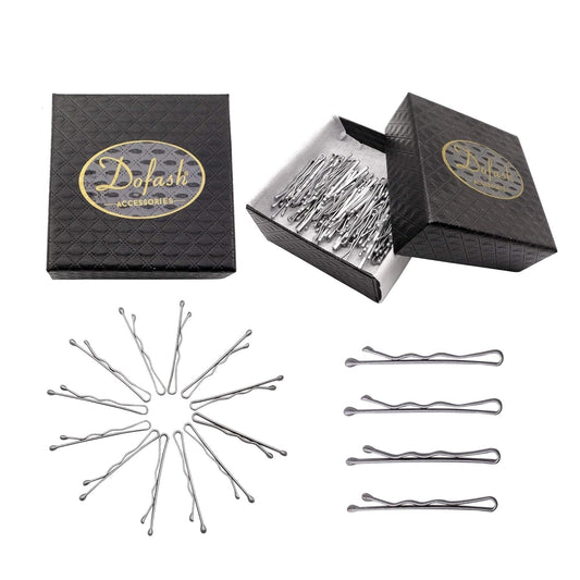 Dofash Silver Bobby Pins Hair Pins Steel Hair Clips 3.5Cm/1.38" Hair Accessories For Women 100PCS （Silver）