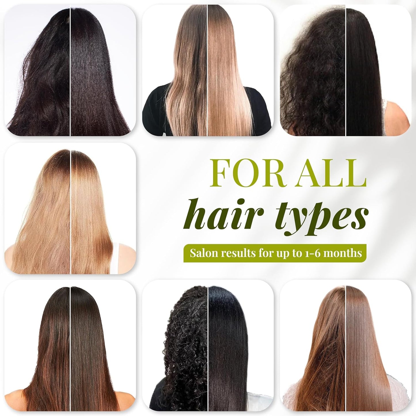 Expert Hair Bio Protein Organic, Brazilian Keratin Hair Treatment - 1kg/35.3 oz, All hair types, Formaldehyde-free, Strengthening, Smoothing, Reduce Frizz, Moisturizing, Softening