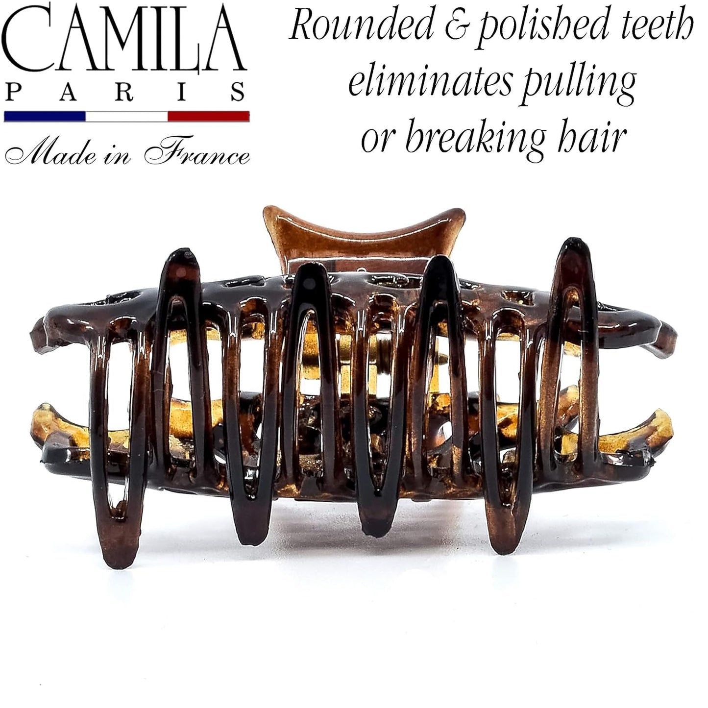 Camila Paris NV106 French Hair Clip for Women, Girls Hair Claw Clips Jaw Fashion Durable and Styling Hair Accessories for Women, Strong Hold No Slip Grip, Made in France