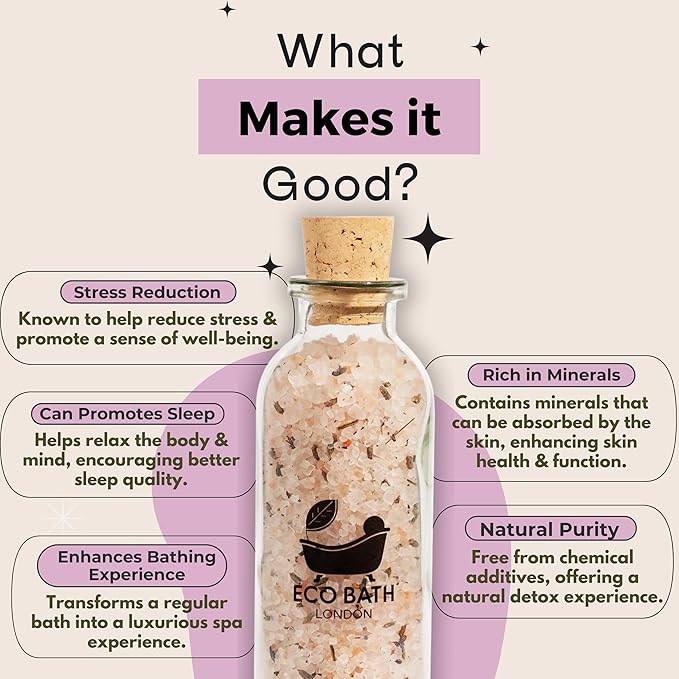 Himalayan Bath Salt - Luxurious Bath Salts for Relaxation, Skin Care, and Aromatherapy, Infused with Natural Ingredients (Various Scents) (Lemongrass)