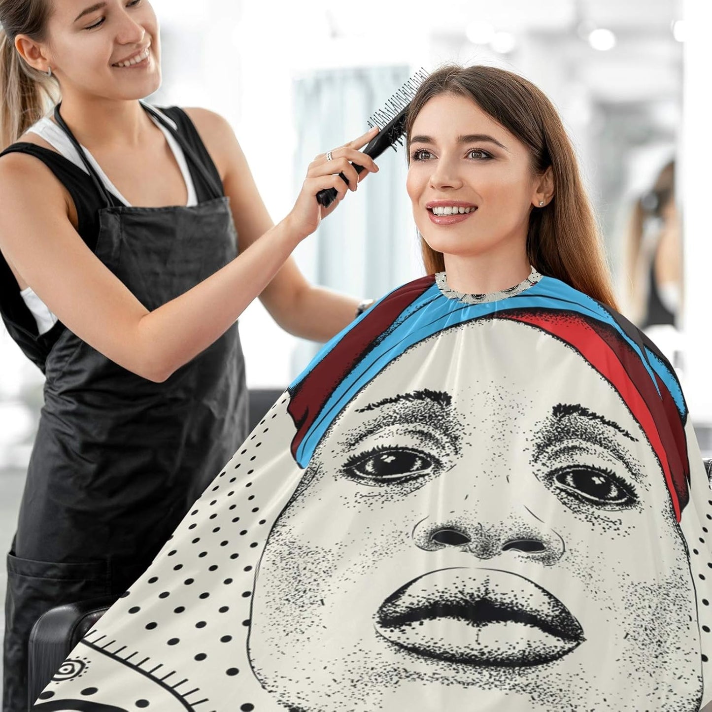 Barber Capes Polyester Hair Cutting Salon Cape with Snaps Beard Bib Hairdresser Gown Stylist Cape For Men Women