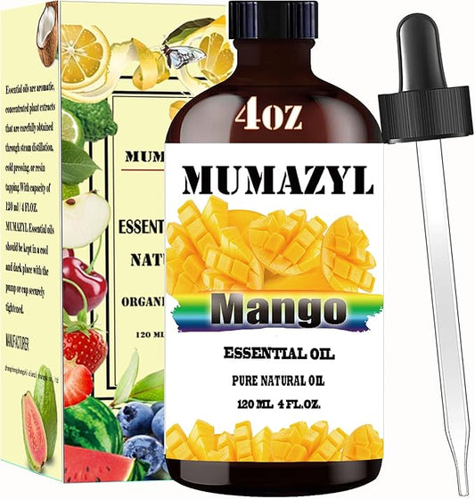 Mango Essential Oil, Mango Oil 4 Fl Oz 120ML for Diffuser Humidifier Yoga Cleaning DIY Candle Soap Making Essential Oils