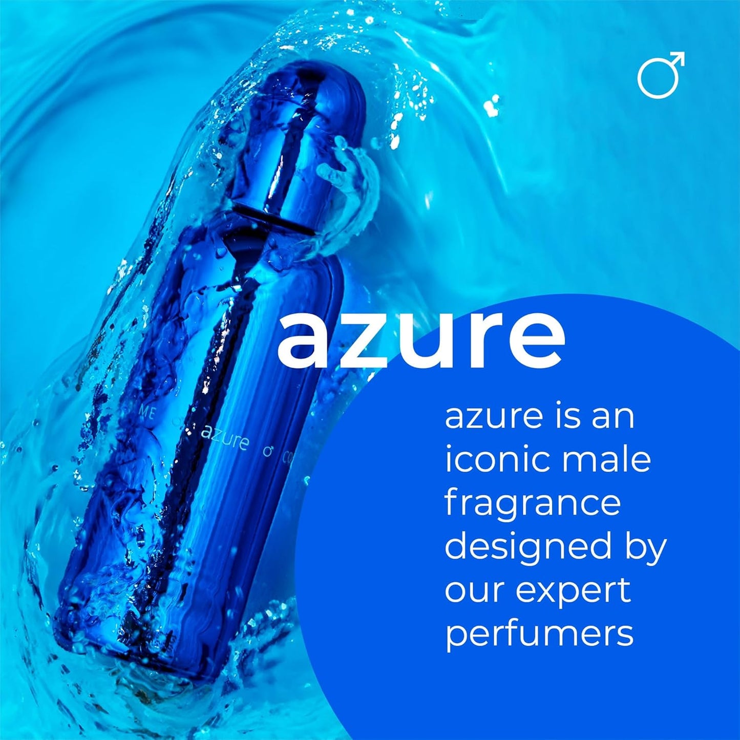 COLOUR ME Azure Perfume. 100ml Eau de Parfum Men, Luxury Fragrance - Aftershave, Long Lasting Perfumes for Men by Milton-Lloyd