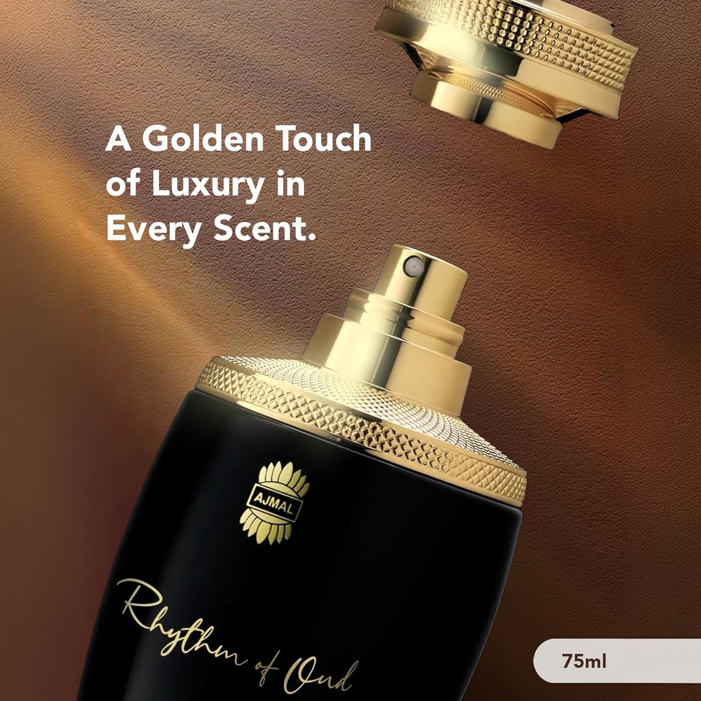 Ajmal Rhythm Of Oud Eau De Parfum 2.5 Oz / 75 ML For Men & Women | Long Lasting Oud Fragrance - Made In Dubai