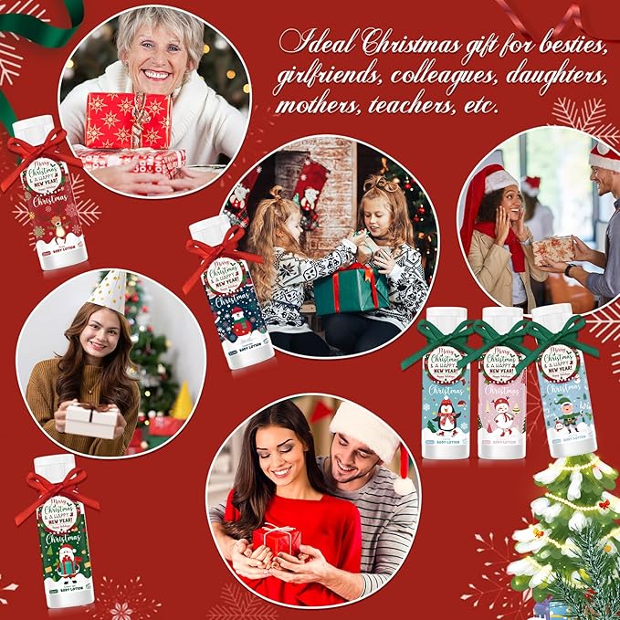 36 Set Christmas Hand Cream Gift Moisturizing Hand Lotion for Women Travel Size Lotion for Christmas Party Favors with Card for Xmas Mother Teacher Stocking Stuffer